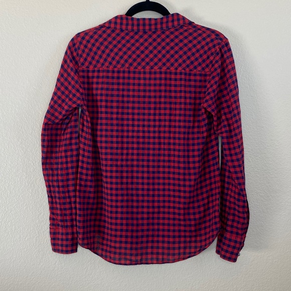 J. Crew Boy Fit Red Tartan Plaid Flannel Shirt - Picture 4 of 10